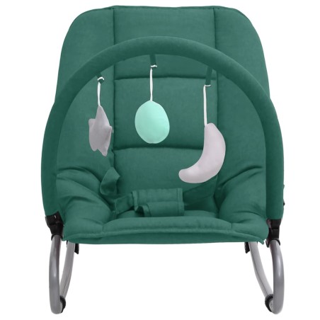 vidaXL Babywippe Grün Stahl