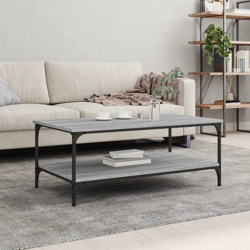 vidaXL Couchtisch Grau Sonoma 100x55x40 cm Holzwerkstoff vidaXL Couchtisch Grau Sonoma 100x55x40 cm Holzwerkstoff