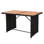 vidaXL 7-tlg. Garten-Lounge-Set mit Auflagen Poly Rattan Schwarz vidaXL 7-tlg. Garten-Lounge-Set mit Auflagen Poly Rattan Schwarz