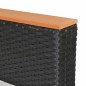 vidaXL 7-tlg. Garten-Lounge-Set mit Auflagen Poly Rattan Schwarz vidaXL 7-tlg. Garten-Lounge-Set mit Auflagen Poly Rattan Schwarz
