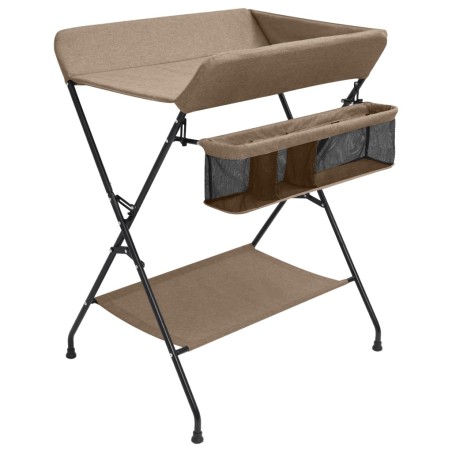 vidaXL Wickeltisch Taupe Eisen 