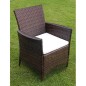 vidaXL 9-tlg. Garten-Essgruppe mit Auflagen Poly Rattan Braun vidaXL 9-tlg. Garten-Essgruppe mit Auflagen Poly Rattan Braun