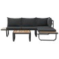 vidaXL 2-tlg. Garten-Ecksofa-Set mit Auflagen Aluminium WPC vidaXL 2-tlg. Garten-Ecksofa-Set mit Auflagen Aluminium WPC