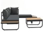 vidaXL 2-tlg. Garten-Ecksofa-Set mit Auflagen Aluminium WPC vidaXL 2-tlg. Garten-Ecksofa-Set mit Auflagen Aluminium WPC