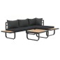 vidaXL 2-tlg. Garten-Ecksofa-Set mit Auflagen Aluminium WPC vidaXL 2-tlg. Garten-Ecksofa-Set mit Auflagen Aluminium WPC