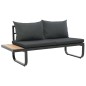 vidaXL 2-tlg. Garten-Ecksofa-Set mit Auflagen Aluminium WPC vidaXL 2-tlg. Garten-Ecksofa-Set mit Auflagen Aluminium WPC