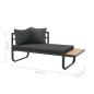 vidaXL 2-tlg. Garten-Ecksofa-Set mit Auflagen Aluminium WPC vidaXL 2-tlg. Garten-Ecksofa-Set mit Auflagen Aluminium WPC