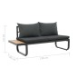 vidaXL 2-tlg. Garten-Ecksofa-Set mit Auflagen Aluminium WPC vidaXL 2-tlg. Garten-Ecksofa-Set mit Auflagen Aluminium WPC