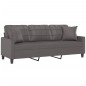 vidaXL 3-Sitzer-Sofa mit Zierkissen Grau 180 cm Kunstleder vidaXL 3-Sitzer-Sofa mit Zierkissen Grau 180 cm Kunstleder
