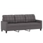 vidaXL 3-Sitzer-Sofa mit Zierkissen Grau 180 cm Kunstleder vidaXL 3-Sitzer-Sofa mit Zierkissen Grau 180 cm Kunstleder
