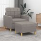 vidaXL Sessel mit Hocker Taupe 60 cm Stoff vidaXL Sessel mit Hocker Taupe 60 cm Stoff