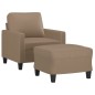 vidaXL Sessel mit Hocker Cappuccino-Braun 60 cm Kunstleder vidaXL Sessel mit Hocker Cappuccino-Braun 60 cm Kunstleder