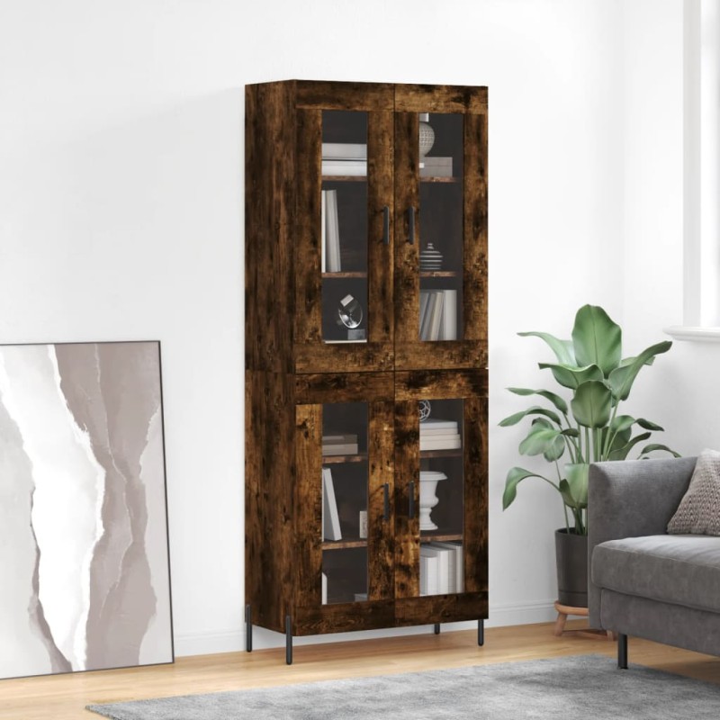 Highboard Räuchereiche 69,5x34x180 cm Holzwerkstoff Highboard Räuchereiche 69,5x34x180 cm Holzwerkstoff