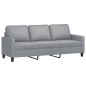 vidaXL 3-Sitzer-Sofa mit Hocker Hellgrau 180 cm Stoff vidaXL 3-Sitzer-Sofa mit Hocker Hellgrau 180 cm Stoff