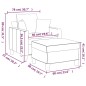 vidaXL Sessel mit Hocker Dunkelgrau 60 cm Stoff vidaXL Sessel mit Hocker Dunkelgrau 60 cm Stoff