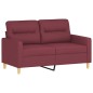 vidaXL 2-Sitzer-Sofa mit Zierkissen Weinrot 120 cm Stoff vidaXL 2-Sitzer-Sofa mit Zierkissen Weinrot 120 cm Stoff