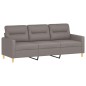 vidaXL 3-Sitzer-Sofa mit Hocker Taupe 180 cm Stoff vidaXL 3-Sitzer-Sofa mit Hocker Taupe 180 cm Stoff