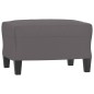 vidaXL Sessel mit Hocker Grau 60 cm Kunstleder vidaXL Sessel mit Hocker Grau 60 cm Kunstleder