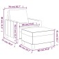 vidaXL Sessel mit Hocker Grau 60 cm Kunstleder vidaXL Sessel mit Hocker Grau 60 cm Kunstleder