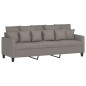 vidaXL 3-Sitzer-Sofa mit Hocker Taupe 180 cm Stoff vidaXL 3-Sitzer-Sofa mit Hocker Taupe 180 cm Stoff