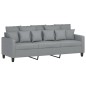 vidaXL 3-Sitzer-Sofa mit Hocker Hellgrau 180 cm Stoff vidaXL 3-Sitzer-Sofa mit Hocker Hellgrau 180 cm Stoff