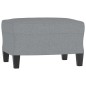 vidaXL 3-Sitzer-Sofa mit Hocker Hellgrau 180 cm Stoff vidaXL 3-Sitzer-Sofa mit Hocker Hellgrau 180 cm Stoff