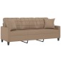 vidaXL 3-Sitzer-Sofa mit Zierkissen Cappuccino-Braun 180 cm Kunstleder vidaXL 3-Sitzer-Sofa mit Zierkissen Cappuccino-Braun 180 cm Kunstleder