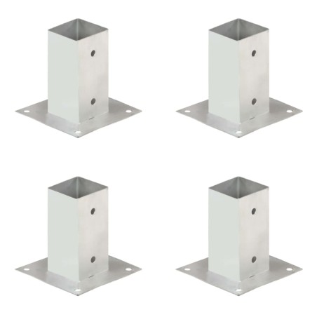 vidaXL Pfostenanker 4 Stk. Verzinktes Metall 71 mm