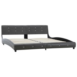 vidaXL Bettgestell Grau Kunstleder 180 x 200 cm