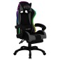 vidaXL Gaming-Stuhl mit RGB LED-Leuchten Grau und Schwarz Kunstleder vidaXL Gaming-Stuhl mit RGB LED-Leuchten Grau und Schwarz Kunstleder