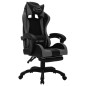 vidaXL Gaming-Stuhl mit RGB LED-Leuchten Grau und Schwarz Kunstleder vidaXL Gaming-Stuhl mit RGB LED-Leuchten Grau und Schwarz Kunstleder