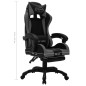 vidaXL Gaming-Stuhl mit RGB LED-Leuchten Grau und Schwarz Kunstleder vidaXL Gaming-Stuhl mit RGB LED-Leuchten Grau und Schwarz Kunstleder