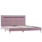 vidaXL Bettgestell mit LED Rosa Stoff 140 x 200 cm vidaXL Bettgestell mit LED Rosa Stoff 140 x 200 cm