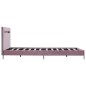 vidaXL Bettgestell mit LED Rosa Stoff 140 x 200 cm vidaXL Bettgestell mit LED Rosa Stoff 140 x 200 cm