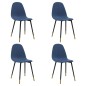vidaXL Esszimmerstühle 4 Stk. Blau Stoff vidaXL Esszimmerstühle 4 Stk. Blau Stoff