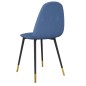 vidaXL Esszimmerstühle 4 Stk. Blau Stoff vidaXL Esszimmerstühle 4 Stk. Blau Stoff