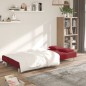 vidaXL Schlafsofa 2-Sitzer mit 2 Kissen Weinrot Stoff vidaXL Schlafsofa 2-Sitzer mit 2 Kissen Weinrot Stoff