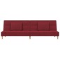 vidaXL Schlafsofa 2-Sitzer mit 2 Kissen Weinrot Stoff vidaXL Schlafsofa 2-Sitzer mit 2 Kissen Weinrot Stoff