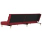 vidaXL Schlafsofa 2-Sitzer mit 2 Kissen Weinrot Stoff vidaXL Schlafsofa 2-Sitzer mit 2 Kissen Weinrot Stoff