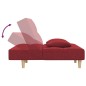 vidaXL Schlafsofa 2-Sitzer mit 2 Kissen Weinrot Stoff vidaXL Schlafsofa 2-Sitzer mit 2 Kissen Weinrot Stoff