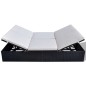 vidaXL Doppel-Sonnenliege mit Auflage Poly Rattan Schwarz vidaXL Doppel-Sonnenliege mit Auflage Poly Rattan Schwarz