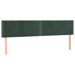 vidaXL Kopfteile 2 Stk. Dunkelgrün 100x5x78/88 cm Samt