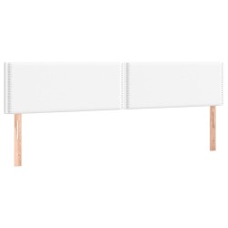 vidaXL Kopfteile 2 Stk. Weiß 80x5x78/88 cm Kunstleder
