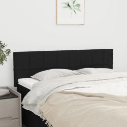 vidaXL Kopfteile 2 Stk. Schwarz 72x5x78/88 cm Stoff