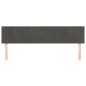 vidaXL Kopfteile 2 Stk. Dunkelgrau 80x5x78/88 cm Samt