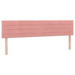 vidaXL Kopfteile 2 Stk. Rosa 100x5x78/88 cm Samt