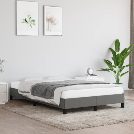 vidaXL Bettgestell Dunkelgrau 120x200 cm Stoff