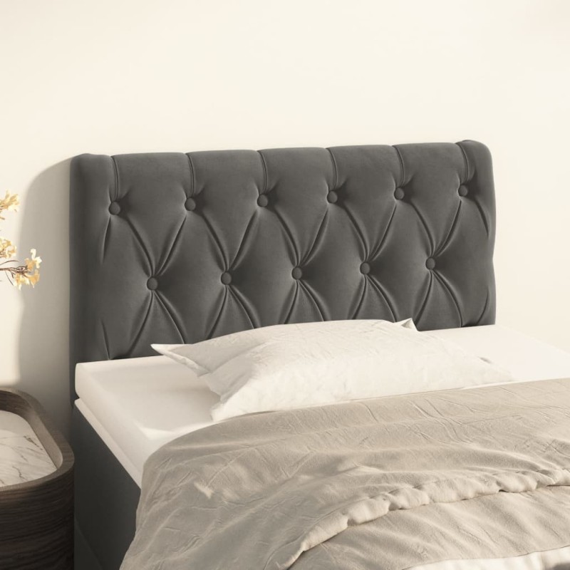 vidaXL Kopfteil Dunkelgrau 80x7x78/88 cm Samt vidaXL Kopfteil Dunkelgrau 80x7x78/88 cm Samt