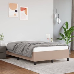 vidaXL Bettgestell Cappuccino-Braun 120x200 cm Kunstleder