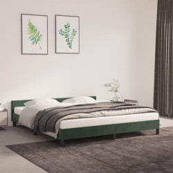vidaXL Bettgestell mit Kopfteil Dunkelgrün 160x200 cm Samt
